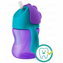 AVENT Kúzelný hrnček s ohybnou slamkou Avent 200 ml fialový