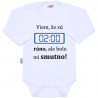 NEW BABY Body s potlačou New Baby 02:00 hodiny ráno