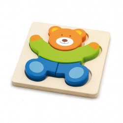 Viga Drevené puzzle pre najmenších Viga Medvedík