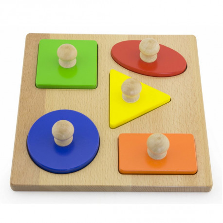 Viga Detské vkladacie puzzle pečiatky Viga Tvary