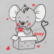 NEW BABY Dojčenské celorozopínacie body New Baby Mouse sivé