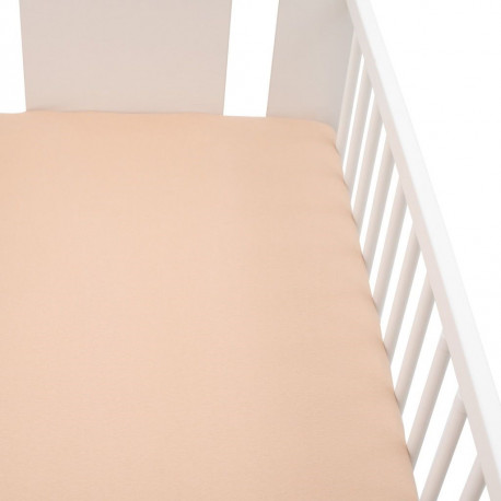 NEW BABY Jersey prestieradlo do postieľky New Baby 120x60 béžové