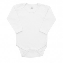 NEW BABY Luxusné bavlnené body dlhý rukáv New Baby - biele
