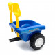BABY MIX Detské odrážadlo traktor s vlečkou a náradim Baby Mix New Holland modrý