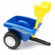 BABY MIX Detské odrážadlo traktor s vlečkou a náradim Baby Mix New Holland modrý