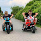 BABY MIX Detská elektrická motorka Baby Mix POLICE fialová