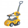 BABY MIX Detské odrážadlo s vodiacou tyčou 3v1 Baby Mix Mega Car Žlté
