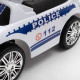 BABY MIX Detské odrážadlo so zvukom a vodiacou tyčou Baby Mix POLICE biele
