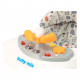 BABY MIX Detské chodítko Baby Mix s volantom a silikónovými kolieskami sivé