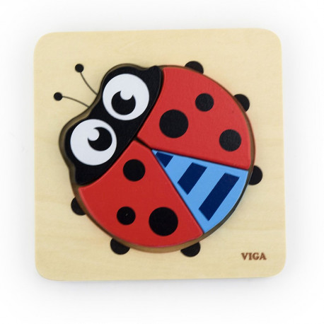 Viga Drevené puzzle pre najmenších Viga Lienka