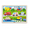 Viga Detské drevené puzzle Viga Vozidla