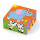 Viga Drevené puzzle kocky pre najmenších Viga Zoo