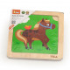Viga Drevené puzzle pre najmenších Viga 4 ks Koník