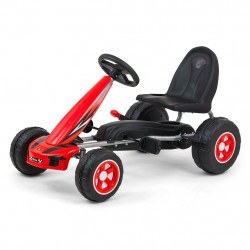 MILLY MALLY Detská šliapacia motokára Go-kart Milly Mally Viper červená