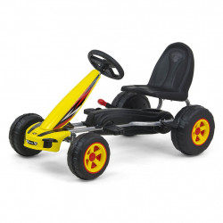 MILLY MALLY Detská šliapacia motokára Go-kart Milly Mally Viper žltá