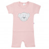 NEW BABY Dojčenský letný bavlnený overal New Baby BrumBrum old pink