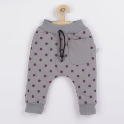 KOALA Dojčenské tepláčky Koala Dots sivá