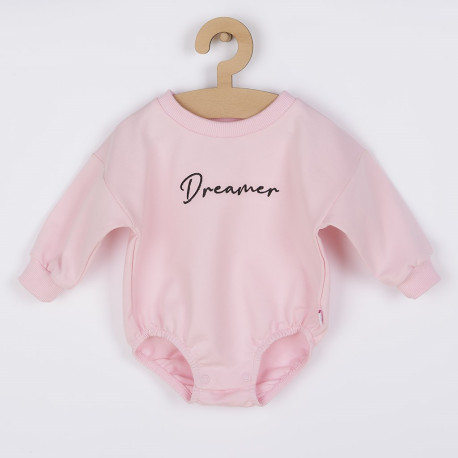 KOALA Dojčenské teplákové body baggy Koala Dreamer ružová