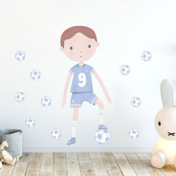BAYO Samolepka na stenu Futbalista modrá