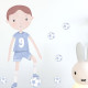 BAYO Samolepka na stenu Futbalista modrá