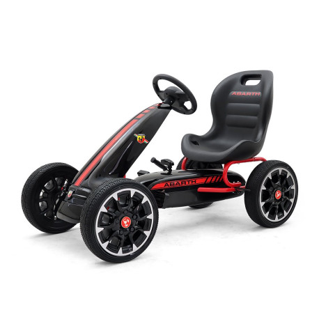 MILLY MALLY Detská šliapacia motokára Go-kart Milly Mally Abarth černá