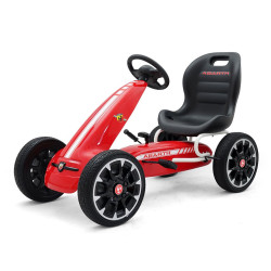 MILLY MALLY Detská šliapacia motokára Go-kart Milly Mally Abarth červená