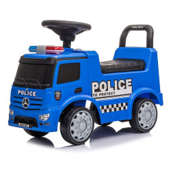 MILLY MALLY Detské odrážadlo so zvukom Mercedes Milly Mally POLICE modré