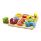 Viga Drevené puzzle pre najmenších Viga Tvary a auta
