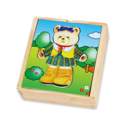 Viga Detský puzzle obliekanie Viga Medvedík