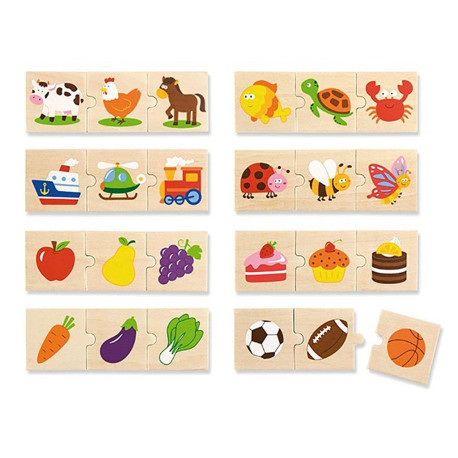 Viga Drevené logické puzzle Viga 24ks