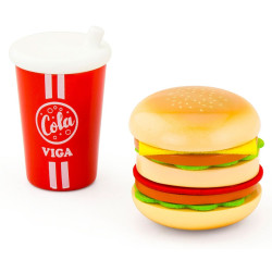 Viga Drevená súprava Hamburger a Cola Viga