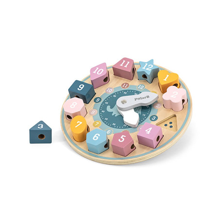 Viga Drevené hodiny Viga vkladacie puzzle