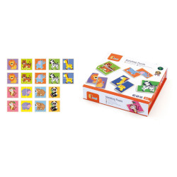 Viga Drevené puzzle Viga Zvieratka 36ks