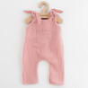 NEW BABY Dojčenské mušelínové zahradníčky New Baby Soft dress ružová