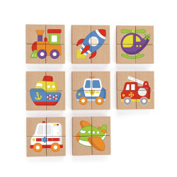 Viga Detské drevené magnetické puzzle Viga