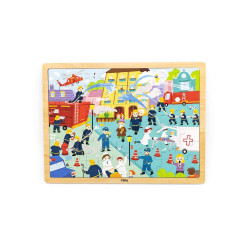 Viga Drevené puzzle 48 dielikov Viga Hasiči