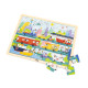 Viga Drevené puzzle 48 dielikov Viga Doprava