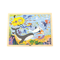 Viga Drevené puzzle 48 dielikov Viga Morský život