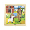 Viga Drevené puzzle pre najmenších Viga 9 ks Koníky