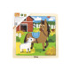 Viga Drevené puzzle pre najmenších Viga 9 ks Koníky