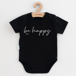 NEW BABY Dojčenské bavlnené body s krátkym rukávom New Baby Be Happy