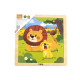Viga Drevené puzzle pre najmenších Viga 9 ks Lion