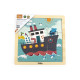 Viga Drevené puzzle pre najmenších Viga 9 ks Loď