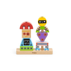 Viga Drevené kocky Viga Robot
