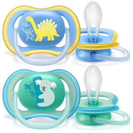 AVENT Dojčenský cumlík Ultra air  Avent  + 18 mesiacov - 2 ks chlapec