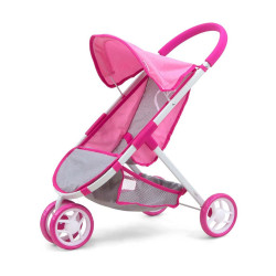 MILLY MALLY Detský golfový kočík pre bábiky Milly Mally Susie Prestige Pink