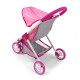 MILLY MALLY Detský golfový kočík pre bábiky Milly Mally Susie Prestige Pink
