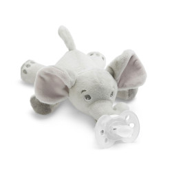AVENT Plyšová hračka s cumlíkom Avent Ultrasoft +0m slon