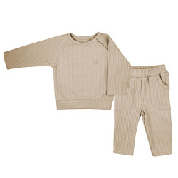KOALA Dojčenské tričko s dlhým rukávom a tepláčky Koala Bello beige