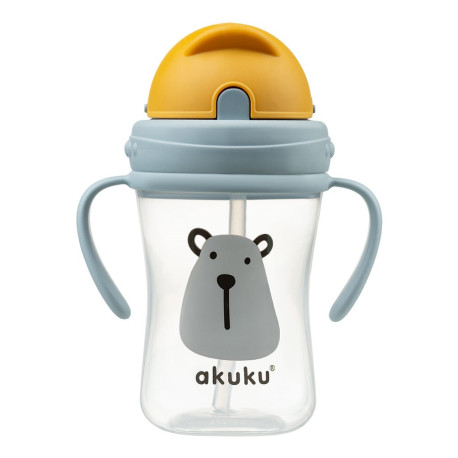 AKUKU Fľaška so slamkou Akuku 300 ml Medved
